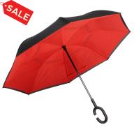 зонт реверсивный Flipped красный/черный ф109 см 